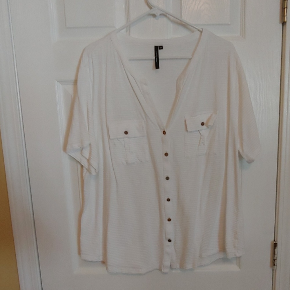 Cathy Women's White Casual Blouse